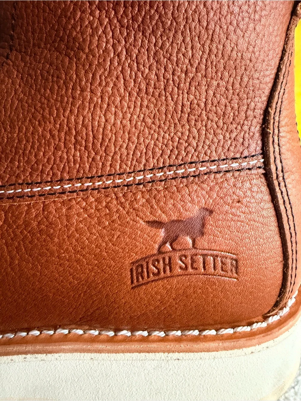Irish Setter Men's Brown Leather Moc Toe Work Boots